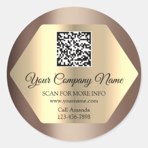 Sticker Rond Logo personnalisé QR Code promotionnel Insertion C