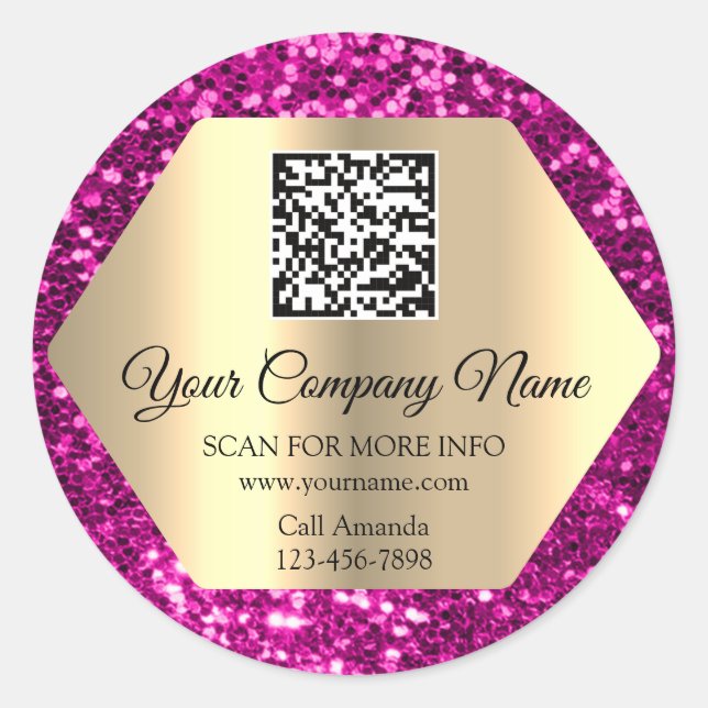 Sticker Rond Logo personnalisé QR Code promotionnel Insertion r (Devant)