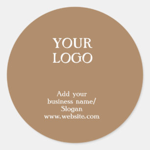 Sticker Rond Logo personnalisé simple et élégant ici société