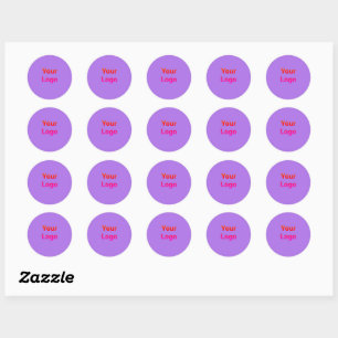 Sticker Rond Logo personnalisé simple et élégant ici société cl
