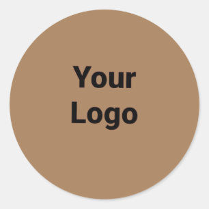 Sticker Rond Logo personnalisé simple et élégant ici société cl