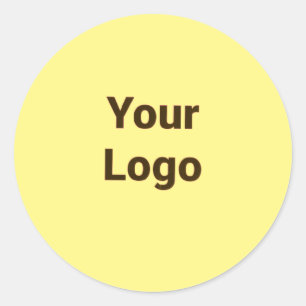 Sticker Rond Logo personnalisé simple et élégant ici société cl