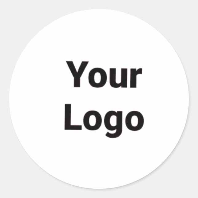Sticker Rond Logo personnalisé simple et élégant ici société g (Devant)
