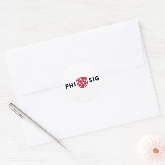 Sticker Rond Logo Phi Sigma Kappa (Enveloppe)