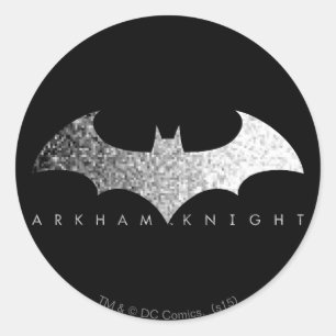 Sticker Rond Logo Pixel Batman Arkham Knight