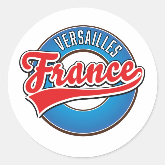 Sticker Rond Logo Porte - clé de Versailles France (Devant)
