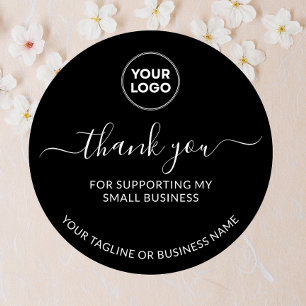 Sticker rond Logo pour petites entreprises en Merc