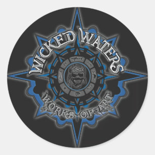 Sticker Rond Logo principal Wicked Waters