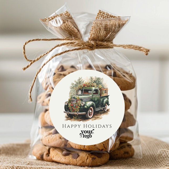 Sticker Rond Logo Professionnel Client Cadeau Noël (Créateur téléchargé)