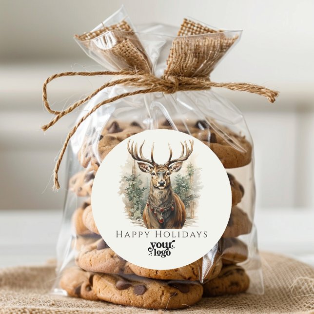 Sticker Rond Logo Professionnel Client Cadeau Noël (Créateur téléchargé)