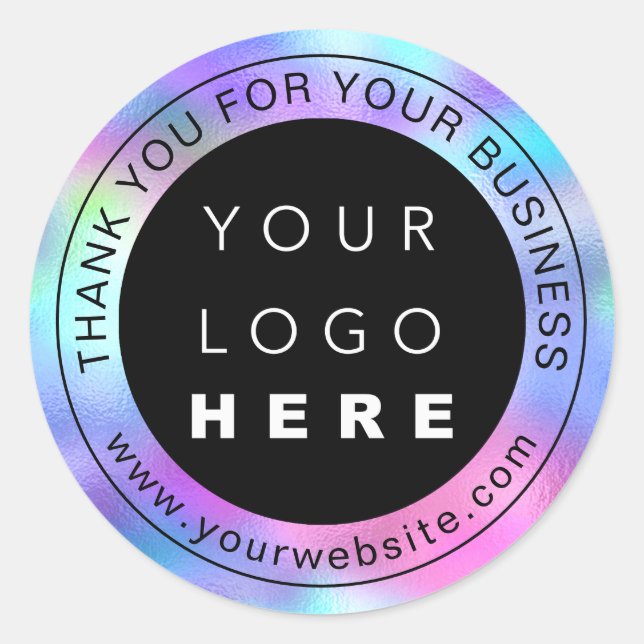 Sticker Rond Logo Professionnel Merci Promotions Business (Devant)