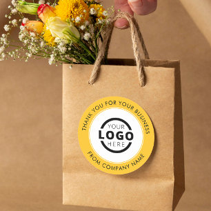 Sticker Rond Logo professionnel personnalisé Merci promotionnel