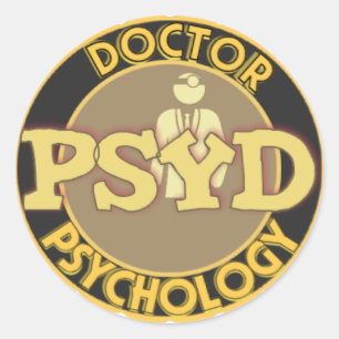 Sticker Rond LOGO PsyD - DOCTEUR EN PSYCHOLOGIE