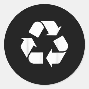 Sticker Rond Logo Recyclage Symbole de recyclage Jour des terre
