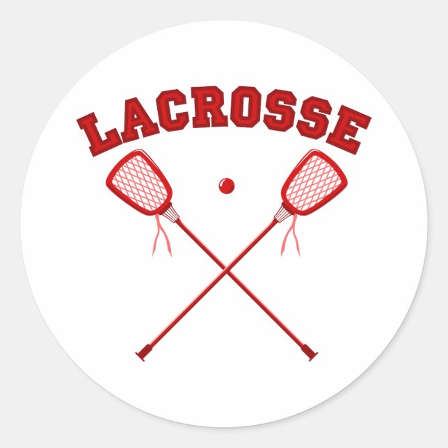 Sticker Rond Logo Red Lacrosse (Devant)