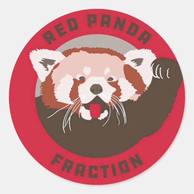Sticker Rond Logo Red Panda Fraction (Devant)