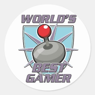 Sticker Rond Logo rétro du meilleur joueur au monde