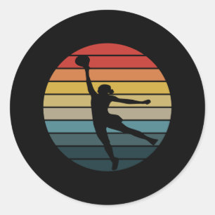 Sticker Rond Logo Retro Vintage de basket-ball Wnba