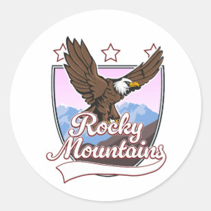 Sticker Rond Logo Rocky Mountains