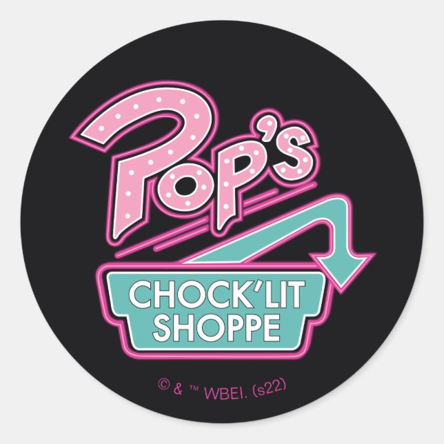 Sticker Rond Logo rose du magasin Chock'Lit de Pop (Devant)
