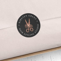 Logo rose Gold Floral Ciseaux