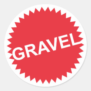 Sticker Rond Logo rouge Gravel Cycling