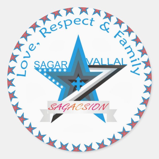 Sticker Rond Logo Sagar Vallal Respect (Devant)