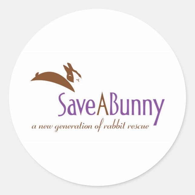 Sticker Rond Logo SaveABunny (Devant)