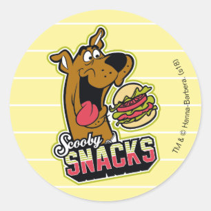 Sticker Rond Logo Scooby-Doo "Scooby Snacks"