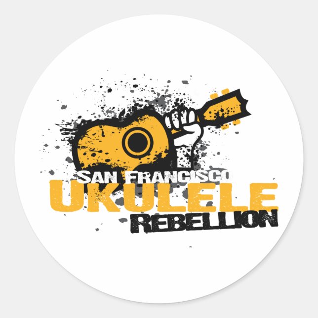 Sticker Rond Logo sf Ukulele (Devant)