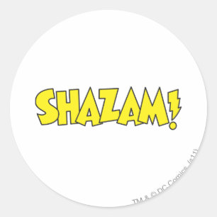 Sticker Rond Logo Shazam Jaune
