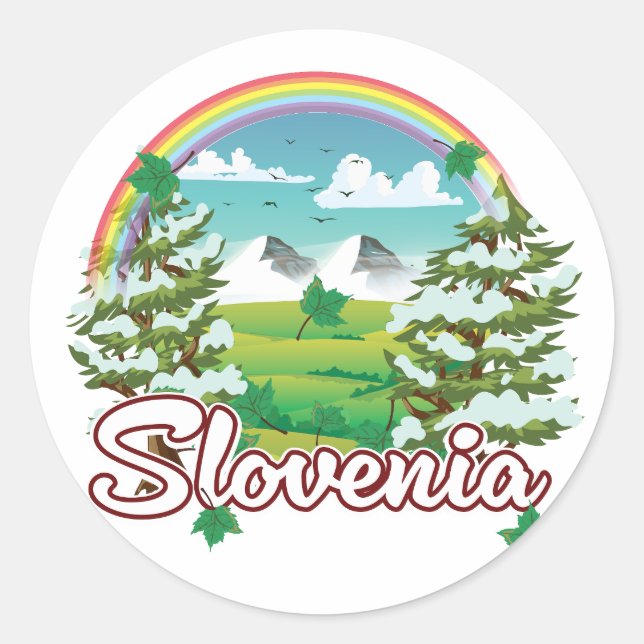 Sticker Rond logo Slovénie Travel (Devant)
