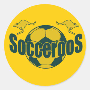 Sticker Rond Logo Socceroos World soccer Roos cadeaux