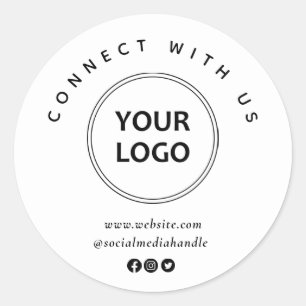 Sticker Rond logo social media personnalisé pour entreprise