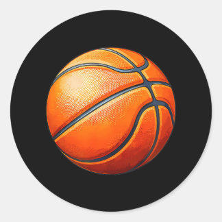 Sticker Rond Logo Sport de basket-ball