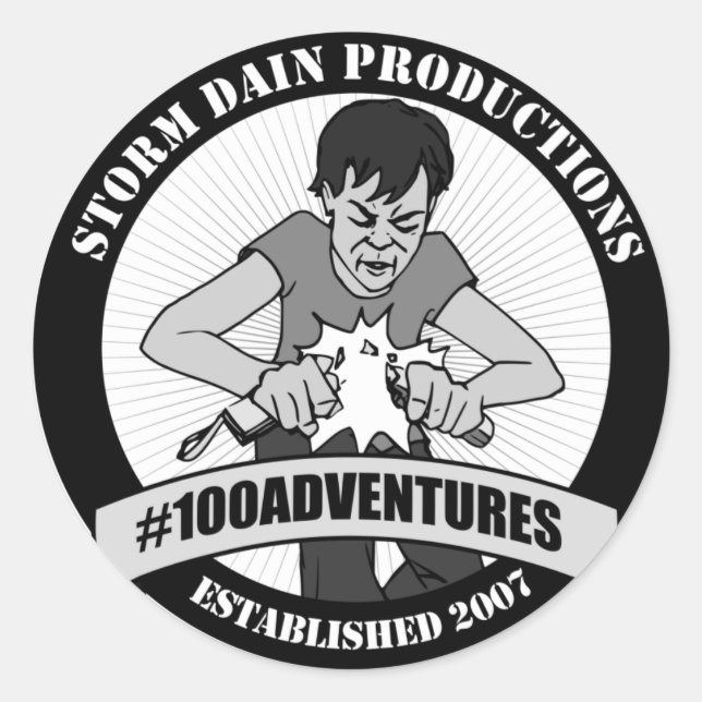 Sticker Rond Logo Storm Dain Productions (Devant)