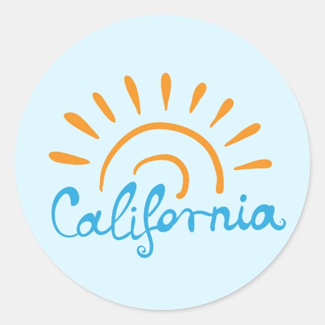 Sticker Rond Logo Sunny California (Devant)