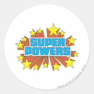 Sticker Rond Logo Super Powers™ bleu