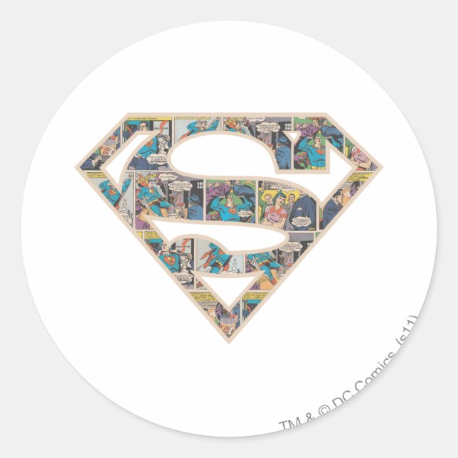Sticker Rond Logo Supergirl Comic Strip (Devant)