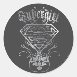 Sticker Rond Logo Supergirl Silver