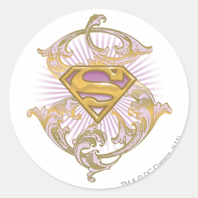 Sticker Rond Logo Supergirl Starbust (Devant)