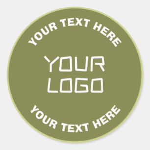 Sticker Rond Logo téléchargé ou design & texte modifiable Toute