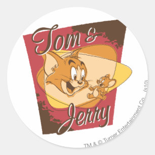 Sticker Rond Logo Tom et Jerry 2