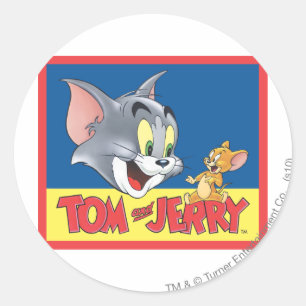 Sticker Rond Logo Tom Et Jerry Ombragé