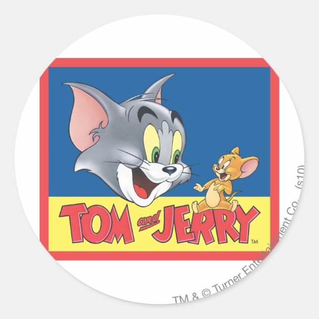 Sticker Rond Logo Tom Et Jerry Ombragé (Devant)