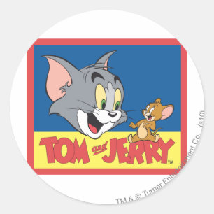 Sticker Rond Logo Tom Et Jerry Plat