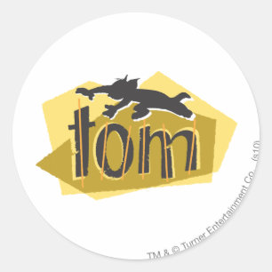 Sticker Rond Logo Tom Silhouette