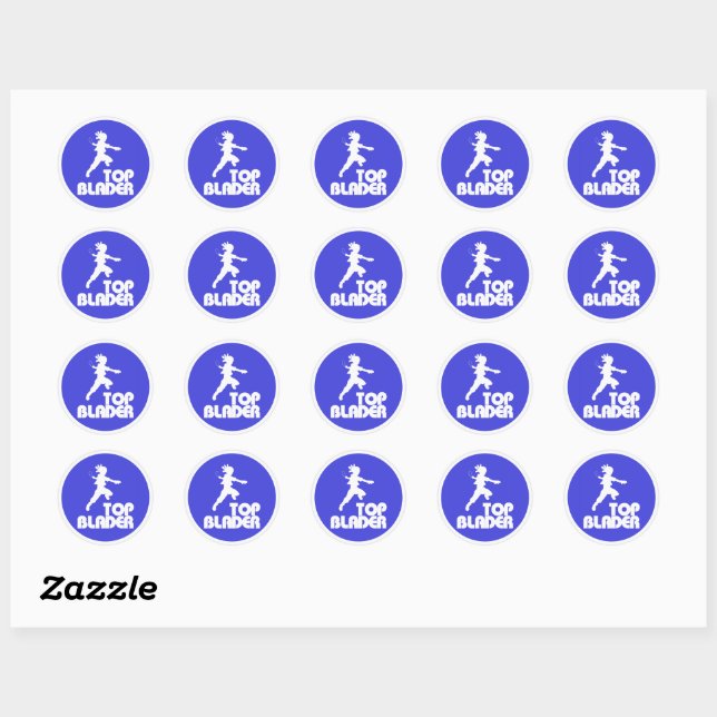 Sticker Rond Logo Top Blader (Feuille)