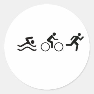 STICKER ROND LOGO TRIATHLON