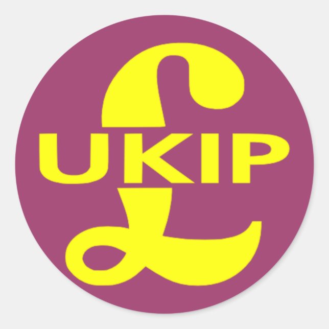 Sticker Rond Logo UKIP (Devant)